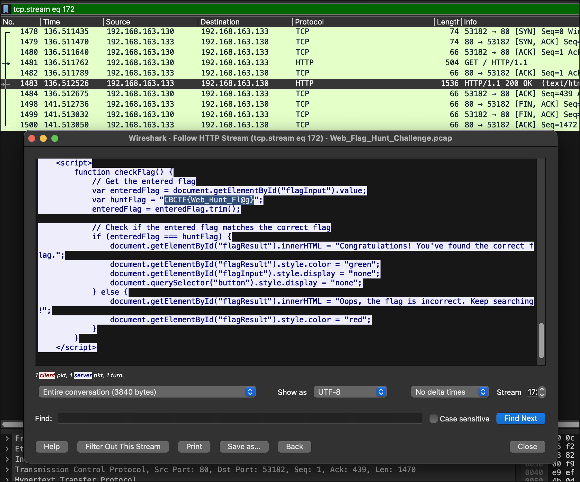wireshark code hunter